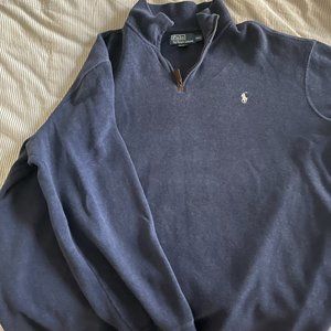 Polo by Ralph Lauren Men's 1/4 zip dress sweater Navy XXL